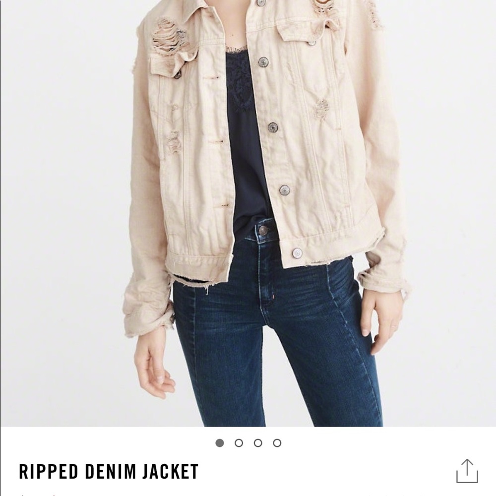 Pink ripped denim jacket!
